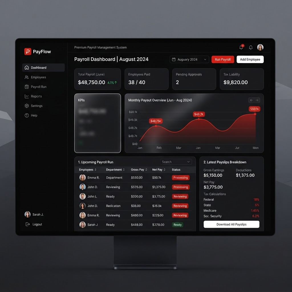 Payroll Management System interface