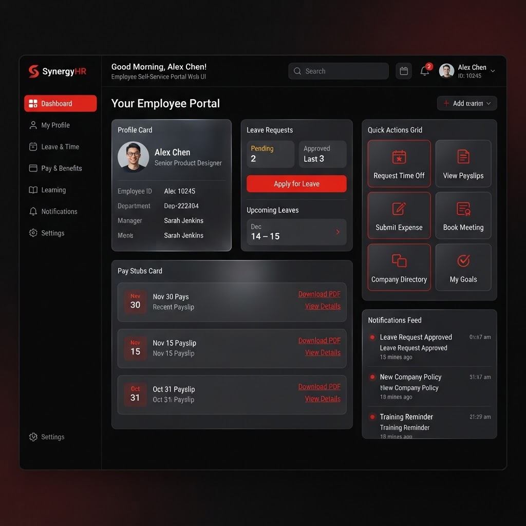 Employee Portal interface